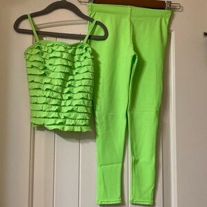 Small Child Lime Green Dance Costume